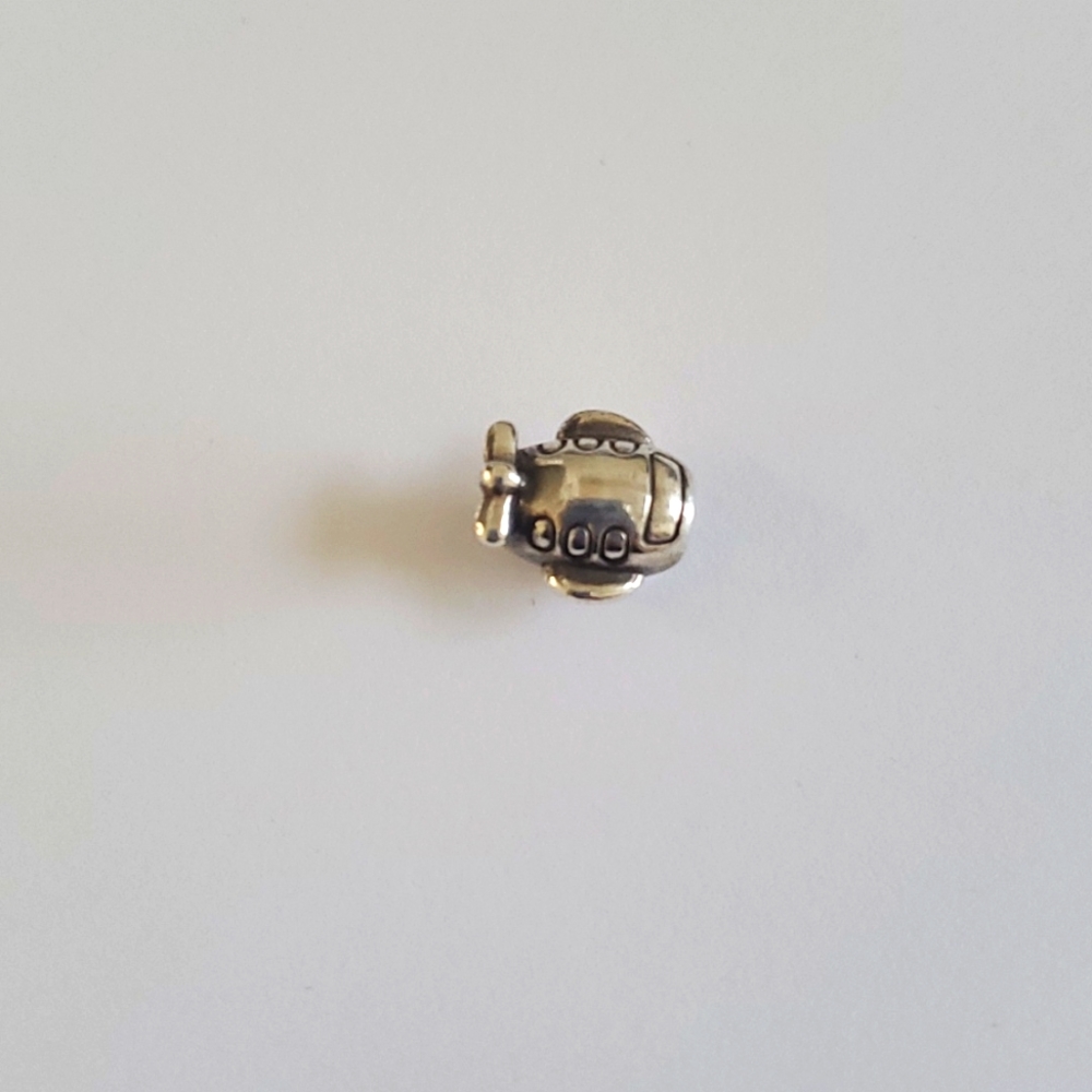 Authentic Pandora Charm, Airplane - Sterling Silver, Used